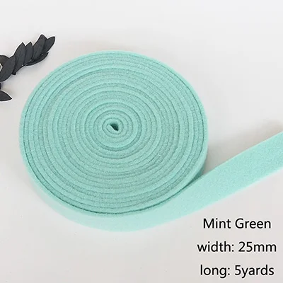 Mint Green-25mm Meetee 1 рулон = 5 ярдов/25/30/50 мм шерстяного фетра лямки рождественская ель подарок с бантом из ленты ручной работы DIY Декор швейная Материал BD451 - Цвет: Mint Green-25mm