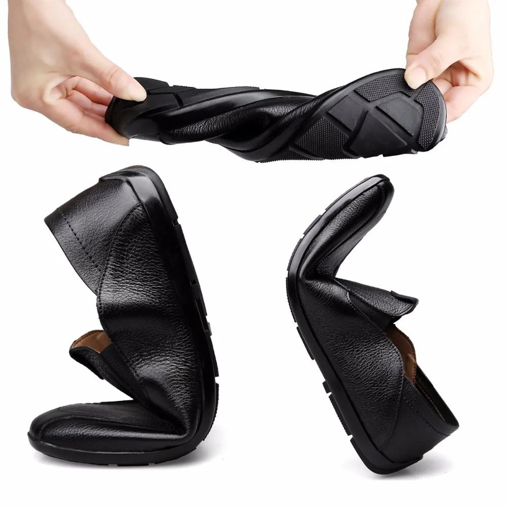 Men's Loafers Comfy Drivings Shoes Soft Genuine Leather Moccasins Slip-on Casual Men Flats Luxury Fashion Plus Large Size | Обувь