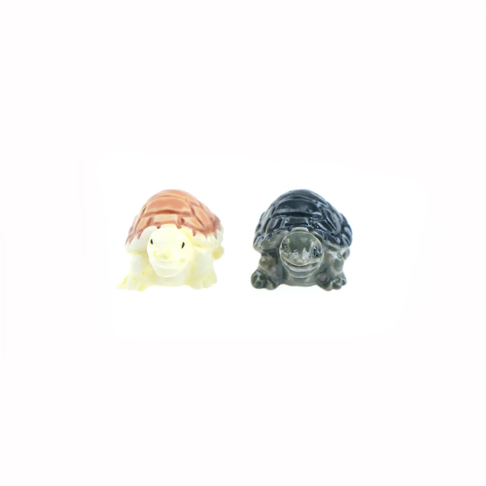 Lovely Turtles Micro Fairy Figurines Miniatures Garden Decor Accessories 1 Pair | Дом и сад