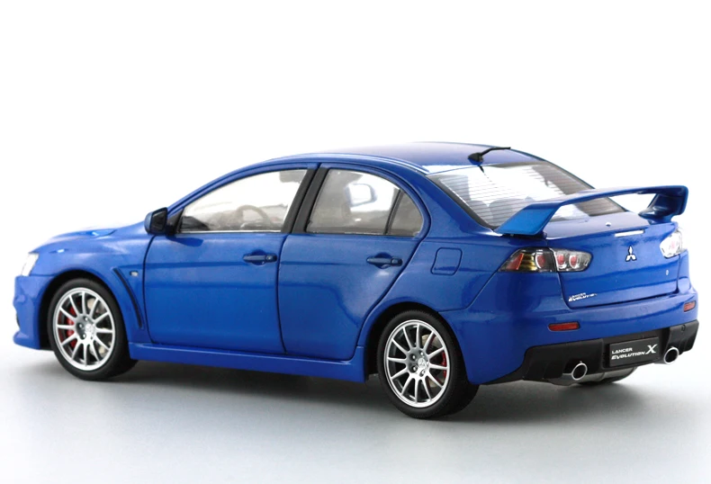 1:18 литья под давлением модель для Mitsubishi Lancer Evolution X 10 синий сплав игрушечный автомобиль миниатюрная коллекция подарки EVO X
