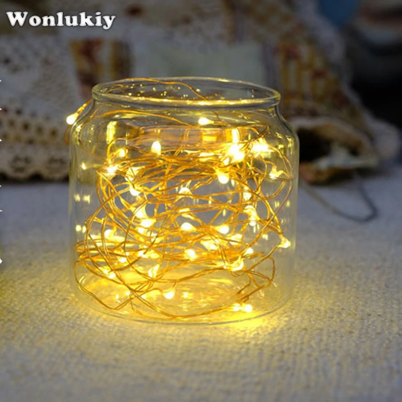 Wonlukiy 5 м 50 светодиодный Звездное Строка Фея лампы Micro СВЕТОДИОДНЫЙ
