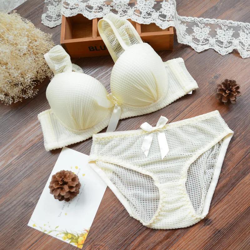 2016 нижнее белье для девочек-подростков комплект с бюстгальтером девочек + трусы
