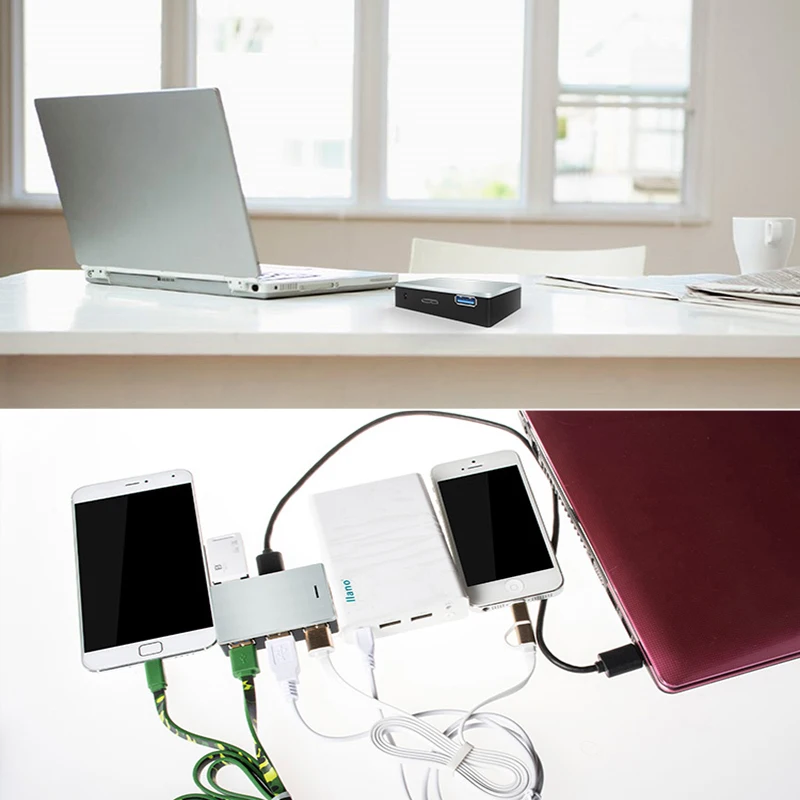 PIHEN высокое Скорость 4 порты USB 3 0 хаб удлинитель адаптер для Macbook Chromebook зарядки