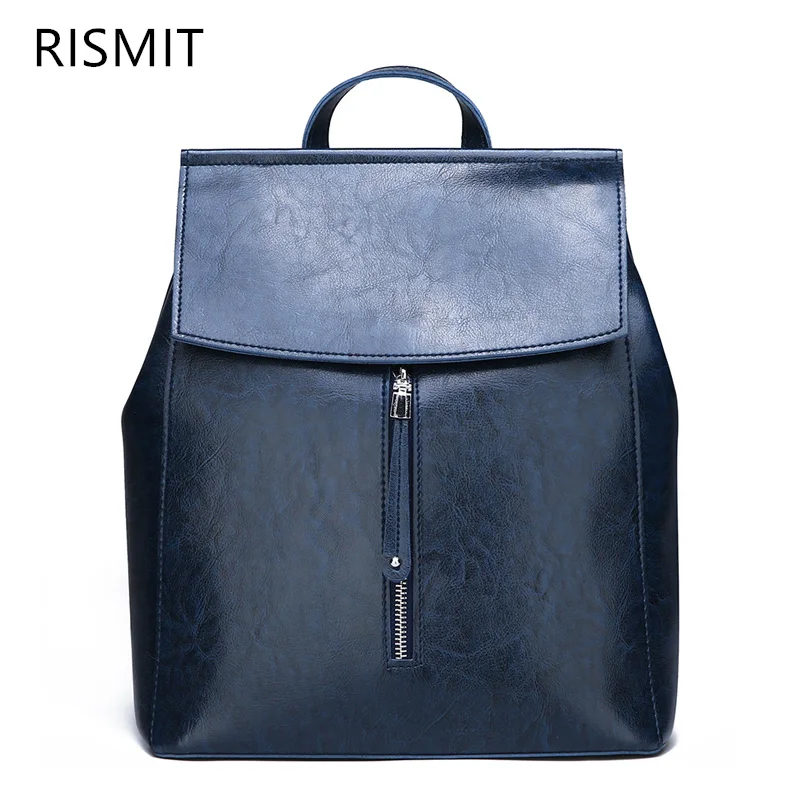 6 Новинка, акция, Mochila Escolar Rismit, 3 в 1, кожаный рюкзак, женская сумка через плечо, две дорожные сумки для школы, Tiank - Цвет: 6