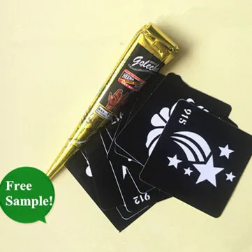 Временные татуировки индийская тату хной наклеить черный татуаж Временная