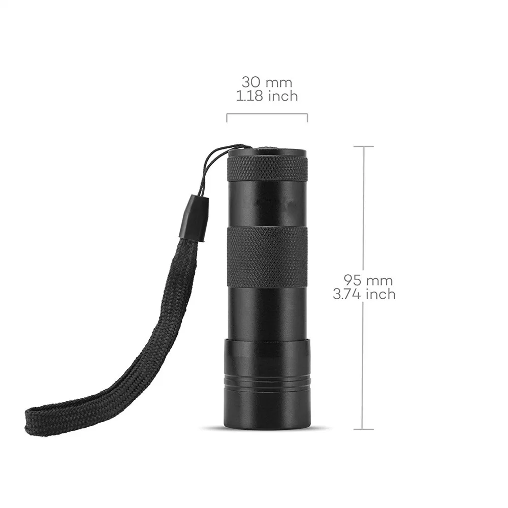 Ручной УФ фонарик 12 светодиосветодиодный детектор мочи и пятен домашних