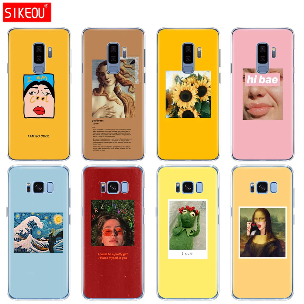 

case for Samsung Galaxy S9 S8 S7 S6 edge S5 S4 S3 PLUS case silicone cover phone Coque Funda Skin shockproof fashion design art
