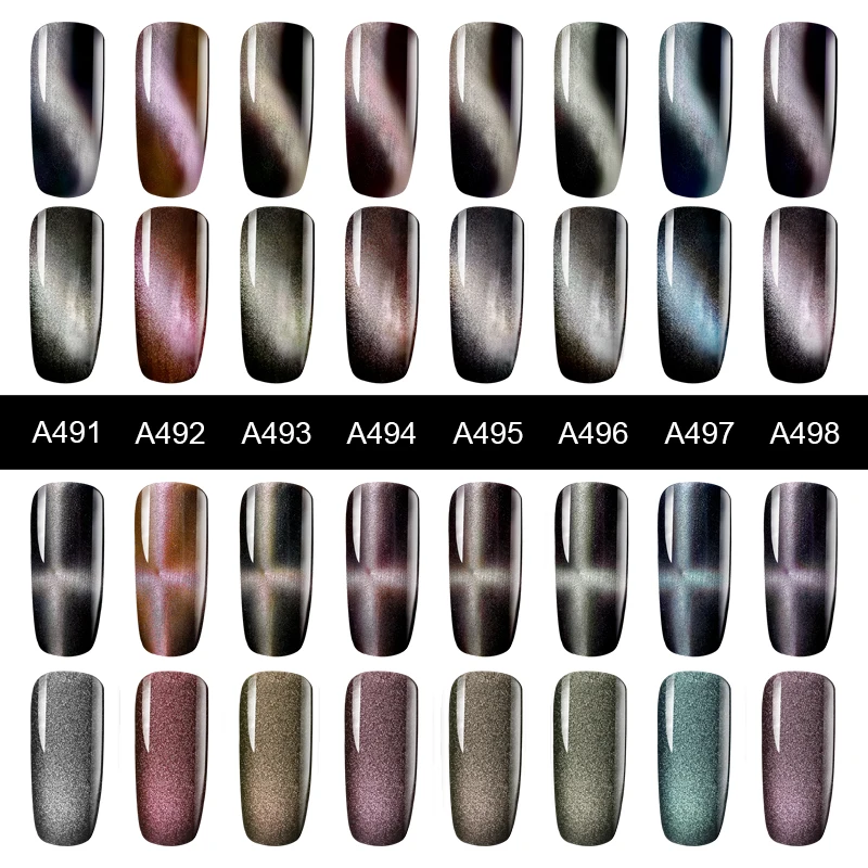 Лак для ногтей ROSALIND гибридный 5D гель кошачьих глаз Перманентный Гель-лак