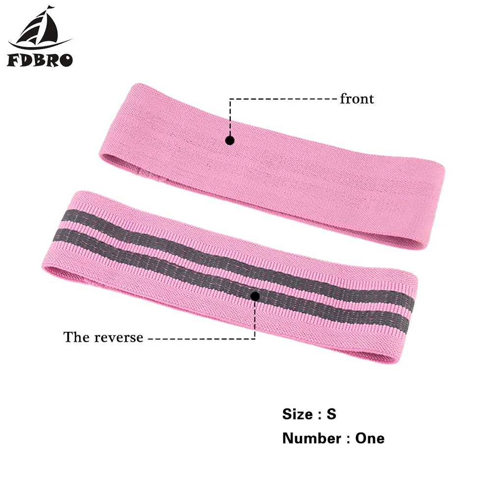 Pink S FDBRO новые Нескользящие бедра эластичные полосы ноги упражнения Кроссфит обучение Vigor power gear лента-трофей бедра круг хип Сопротивление полоса - Цвет: Pink S