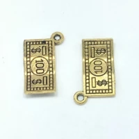 junkang 20pcs 1021mm popular banknotes small pendant diy handmade bracelet necklace jewelry accessories