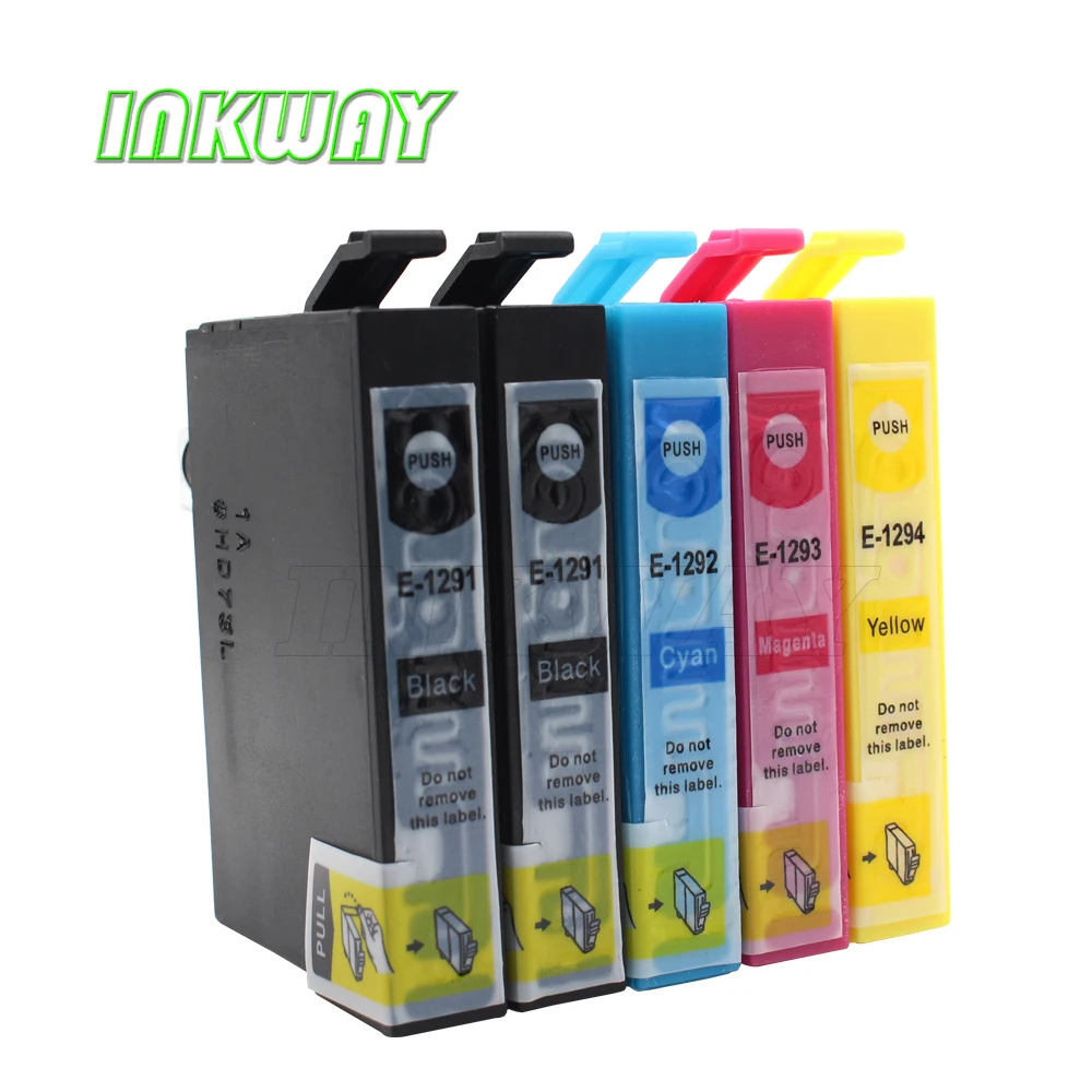 Чернила WAY 1 Extra BK + комплект принтера T1291 T1292 T1293 T1294|set of|value packset 2 |