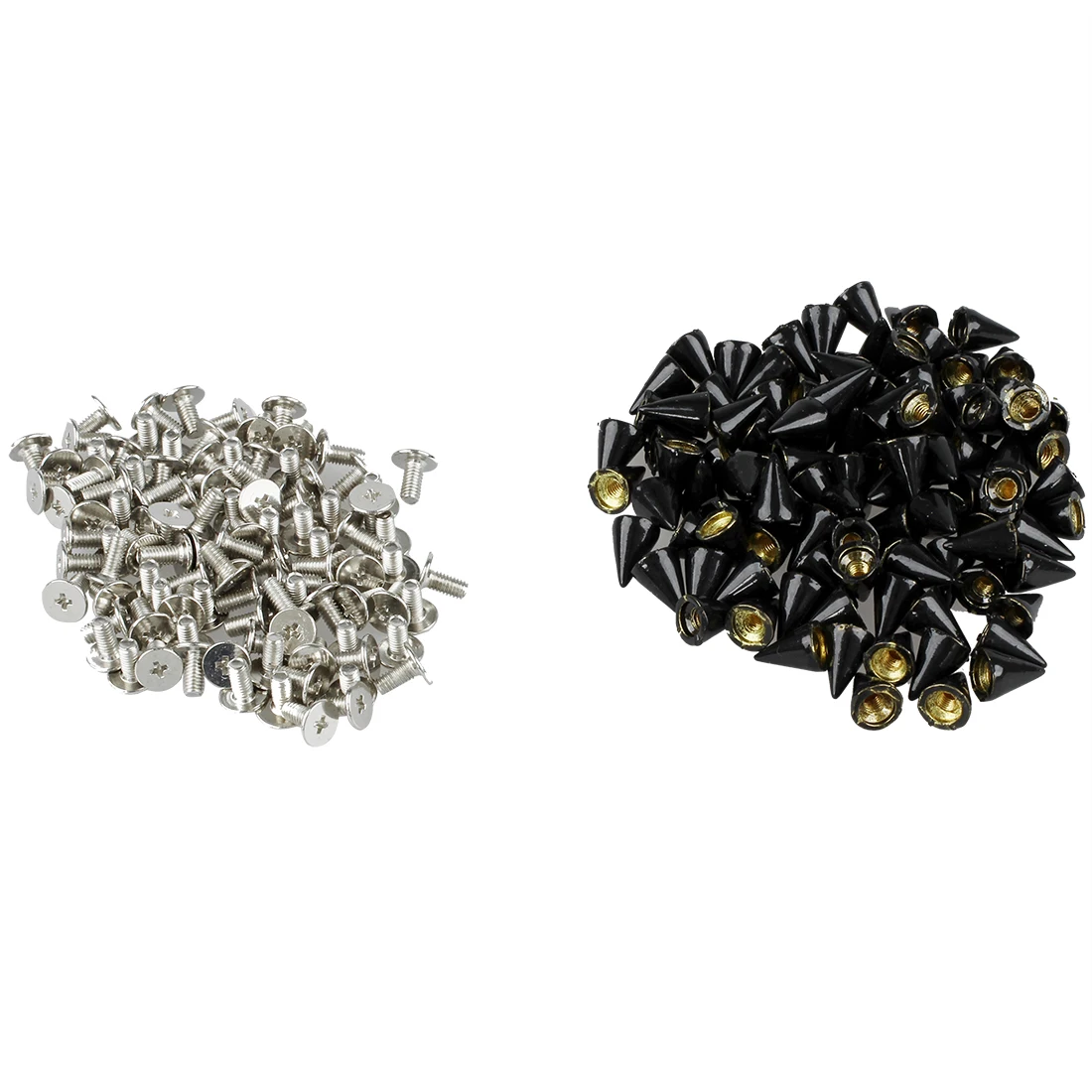 100 черные 10 мм запонки в виде пуль заклепки Шипы Панк для обуви ремень Сумка