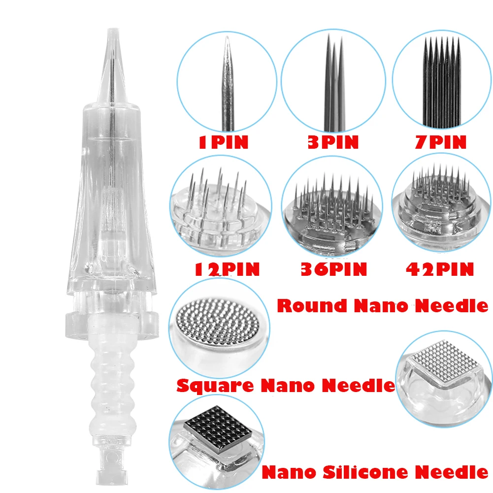 10Pcs брови татуировки картридж поворотный нано иглы для перманентного макияжа
