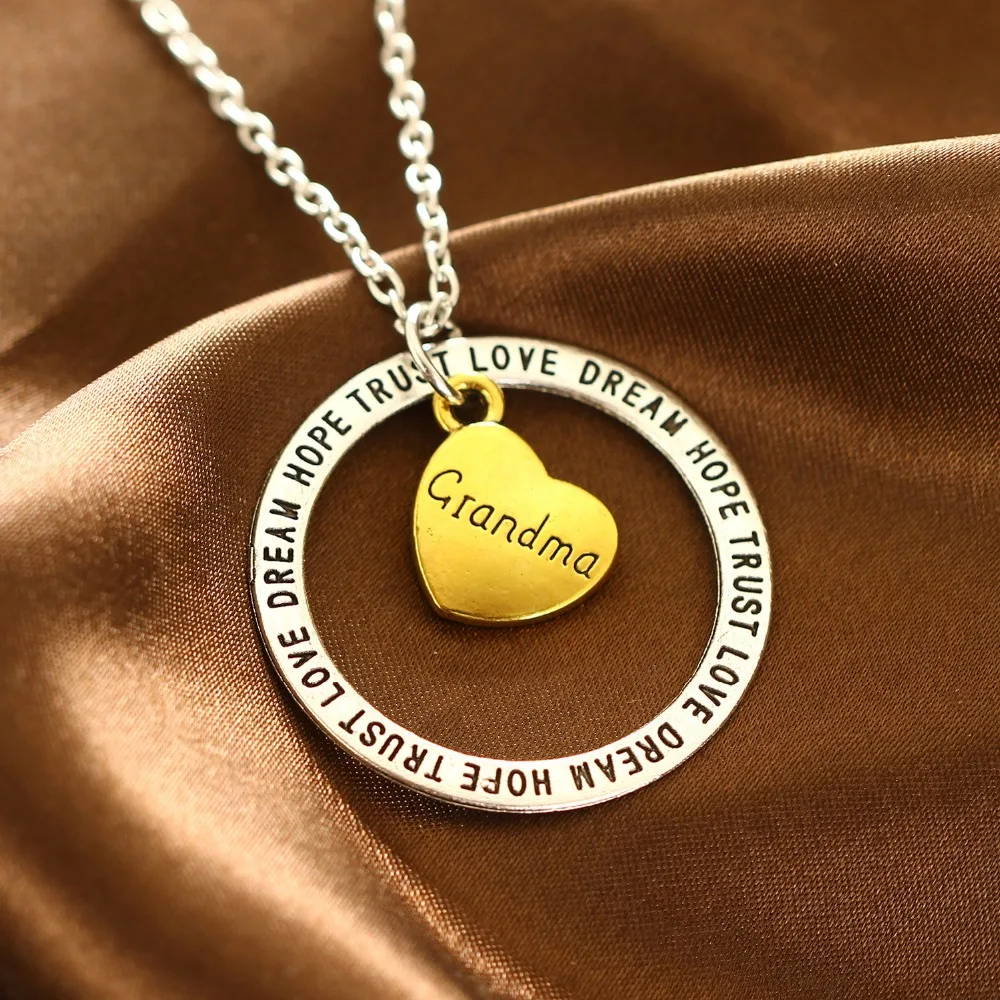 Семейный для бабушки сердце любовь мечта надеюсь доверие Очаровательная цепочка