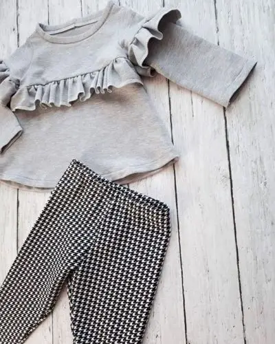 3 шт. Детские хлопковые клетчатые топы с оборками|Комплекты одежды для девочек| |