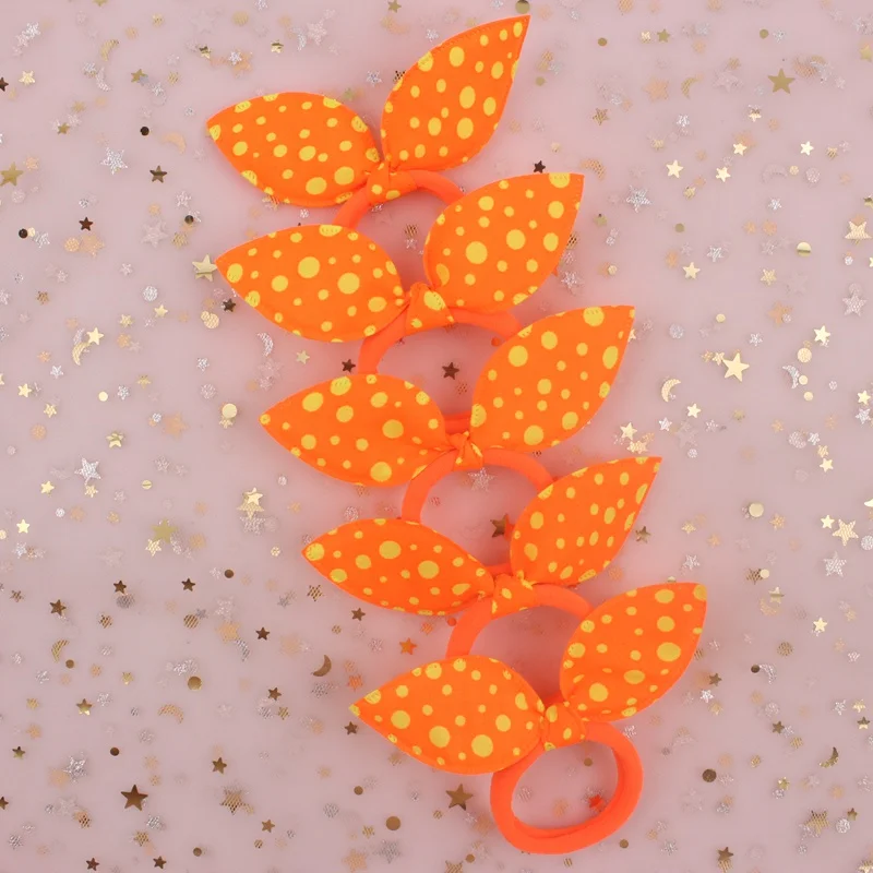 2019 Новая мода (оранжевый зеленый розовый горошек) узор кроличьи уши Девушки