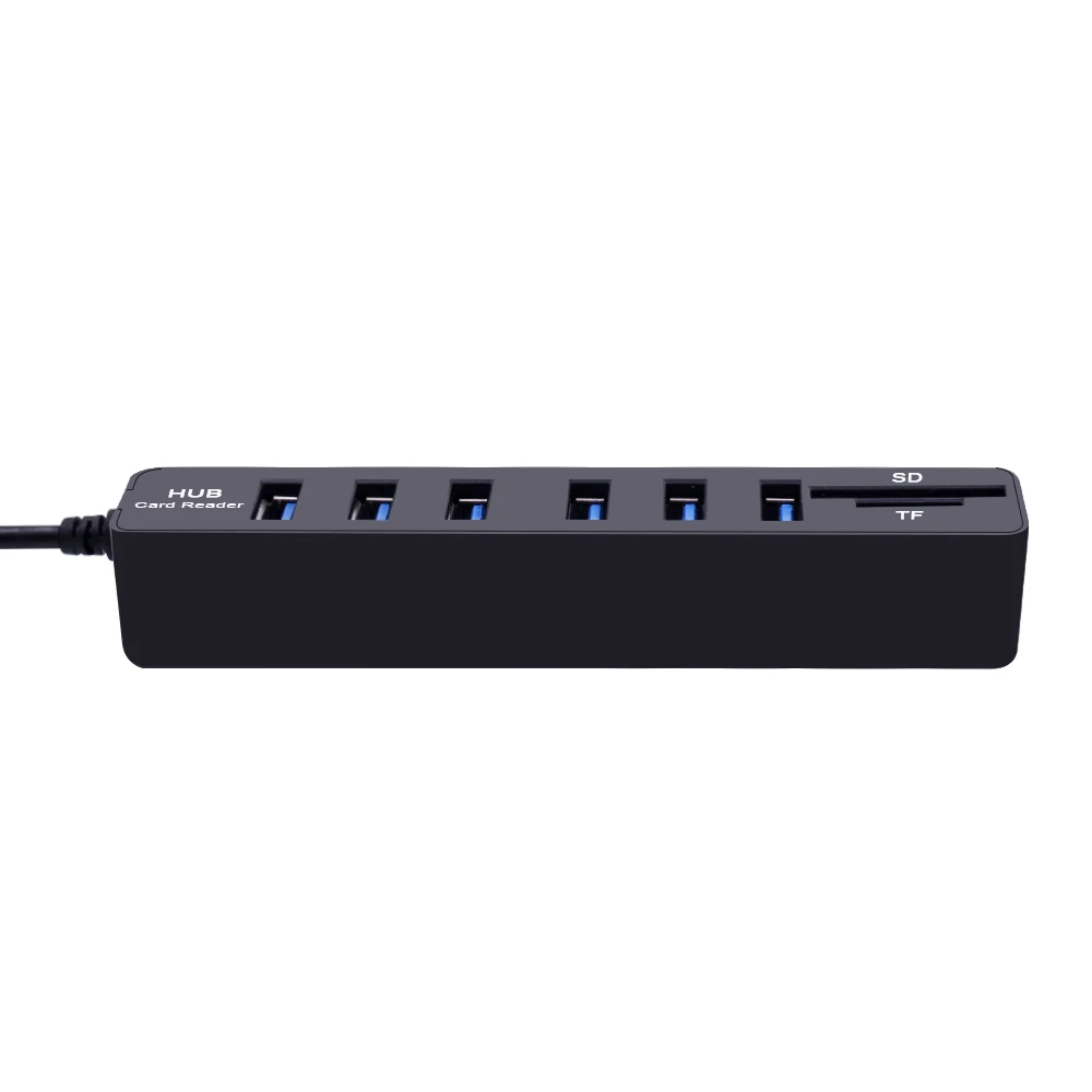 USB концентратор Combo 3/6 портов высокоскоростной USB 2,0 концентратор сплиттер Мульти USB комбо 2 в 1 SD/TF кард-ридер для ноутбуков компьютерные аксессуары