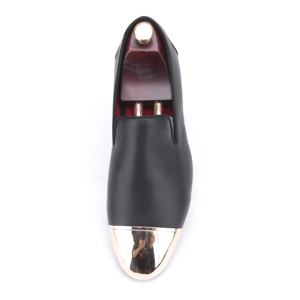 Стильные черные мужские туфли ручной работы из натуральной кожи с передней и