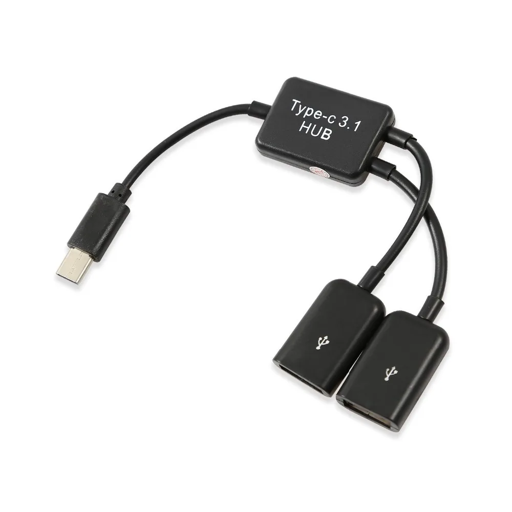 USB C концентратора Leadzoe USB 3,1 Тип C USB-C двойной 2 Порты и разъёмы концентратор адаптер для Macbook PC ноутбук планшет