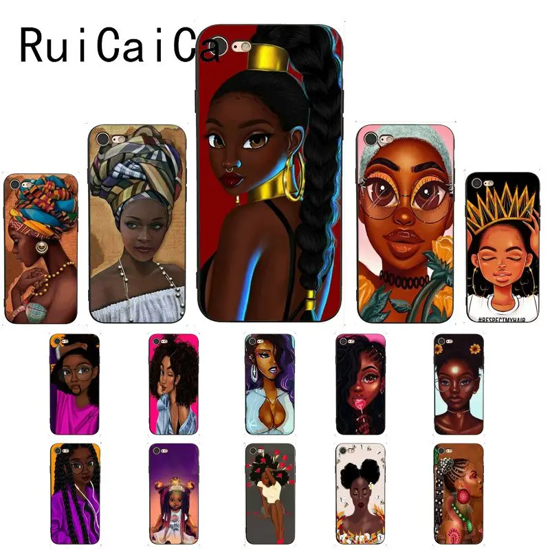 RuiCaiCa цветной чехол для телефона в африканском стиле девочек iPhone X XS MAX 6 6S 7 7plus 8 8Plus 5