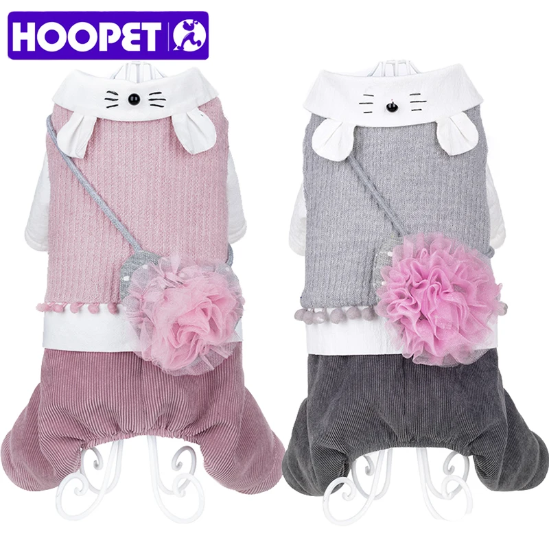 HOOPET теплая одежда для собак цветочное пальто чихуахуа бульдога щенка зимнее