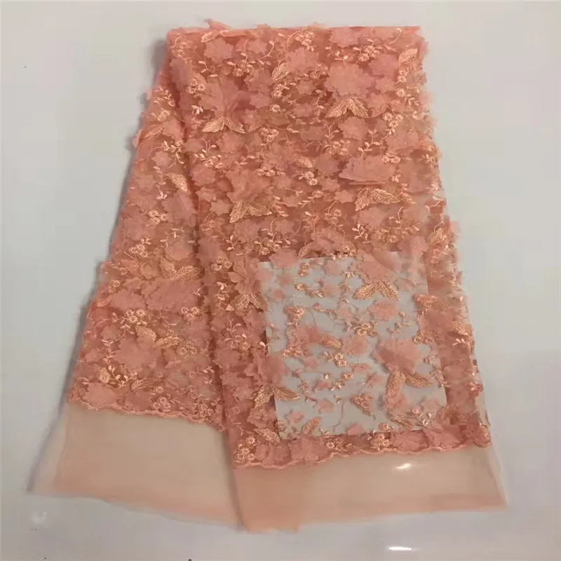 Free shipping 2017 most popular 3d lace fabric hot sale african nigerian tulle mesh for pary dresses RF416 | Дом и сад