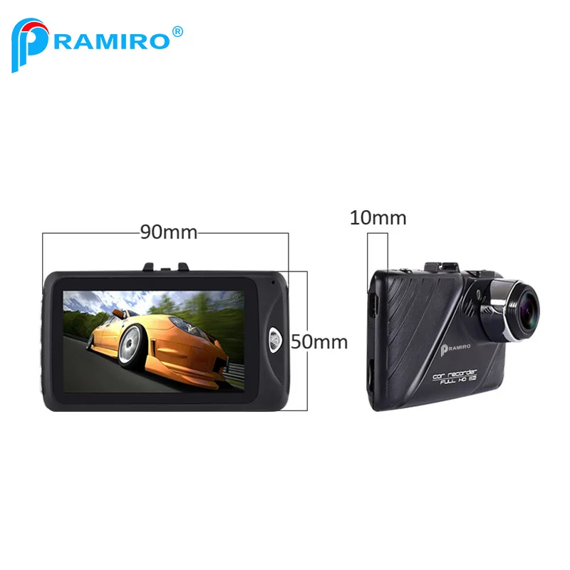 Pramiro Видеорегистраторы для автомобилей FHD 1080 P 3 &quotрегистраторов 170 градусов