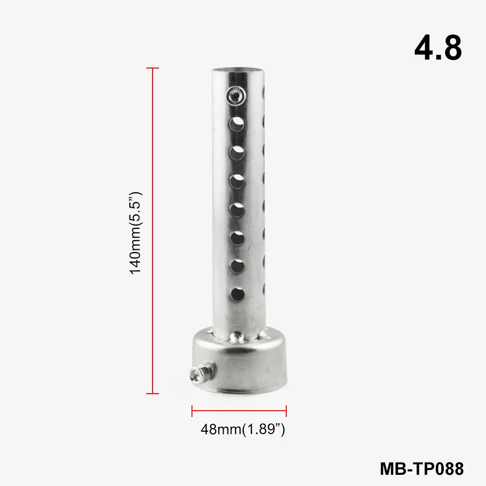 silver 4.8cm Универсальный 35 мм 42 мм 45 мм 48 мм 60 мм мотоцикл выхлопной Can дБ убийца глушитель перегородка съемный хром MB-TP088 - Цвет: silver 4.8cm