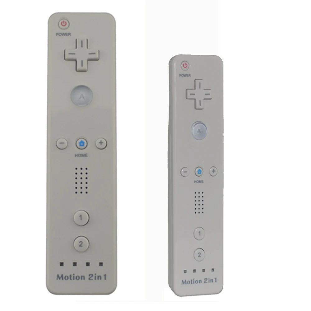 

1PCS 2 in 1 Built in Motion Plus Remote Controller White Wireless Gamepad for W-i-i Console Game Joystick