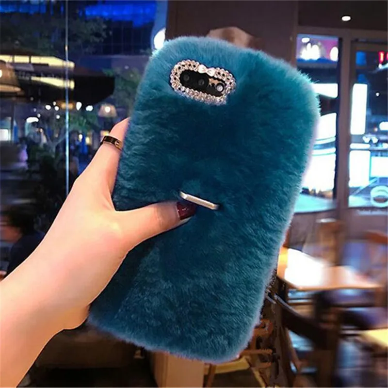 Роскошные чехлы для телефонов iPhone 11 Pro MAX X XS XR 6 6S 7 8 Plus пушистая кроличья кожа