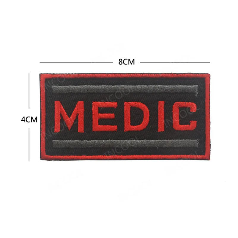 3D медик фельдшер EMT вышивка нашивка Тактическая Военная красная эмблема
