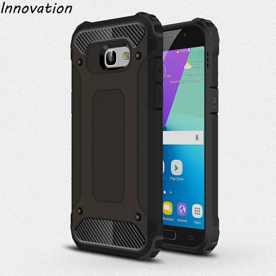 

For Samsung Galaxy A520 Case Luxury Armor Silicon + Plastic Back Cover 5.2 Inch Phone Bag Cases For Samsung A5 2017 A520F Coque