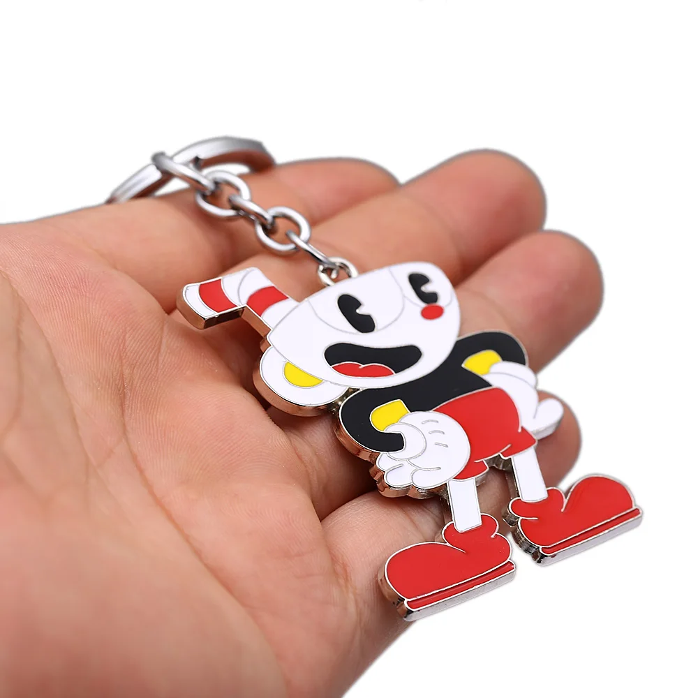 Брелок Cuphead с металлической чашкой брелок головкой автомобильный держатель