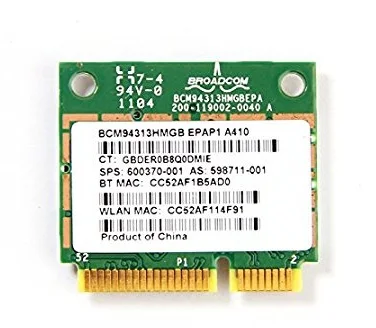SSEA Оптовая Продажа Новинка для HP Broadcom BCM94313HMGB BCM4313 Половина Mini PCI e 802.11n 802.11b/g/n sps 600370