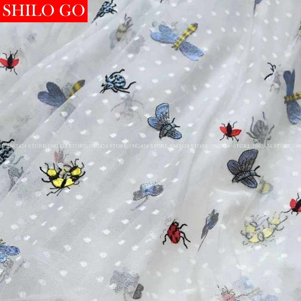 SHILO GO 2020 летняя модная женская юбка с вышивкой насекомые в горошек роскошная