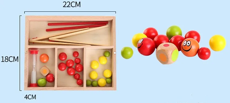 Montessori clip bead game intelligent toy interactive early educaation for children no hourglass |