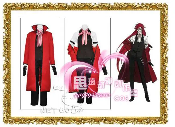 Черный батлер Grell сатклифф хранители косплей костюм|cosplay costume women|costume worldcosplay headband |