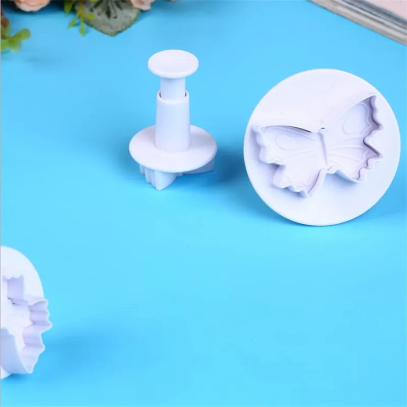 TTLIFE 3 шт. бабочка резак для печенья мастики торта плунжера бисквитное прессформы