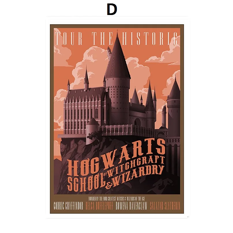 11 Холст плакат Экспресс Diagon аллея Hogsmeade настенная художественная живопись киноплакаты домашний декор наклейка на стену - Цвет: 11