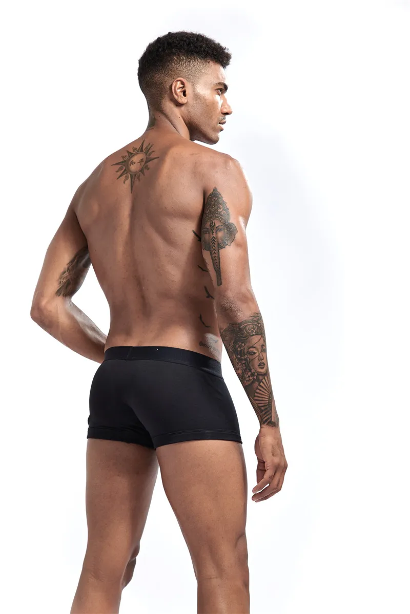 Бренд JOCKMAIL, мужское нижнее белье, трусы-боксеры, хлопок, низкая талия, сексуальные, комфортные, u-образные, мужские, дышащие, белые, мужское нижнее белье