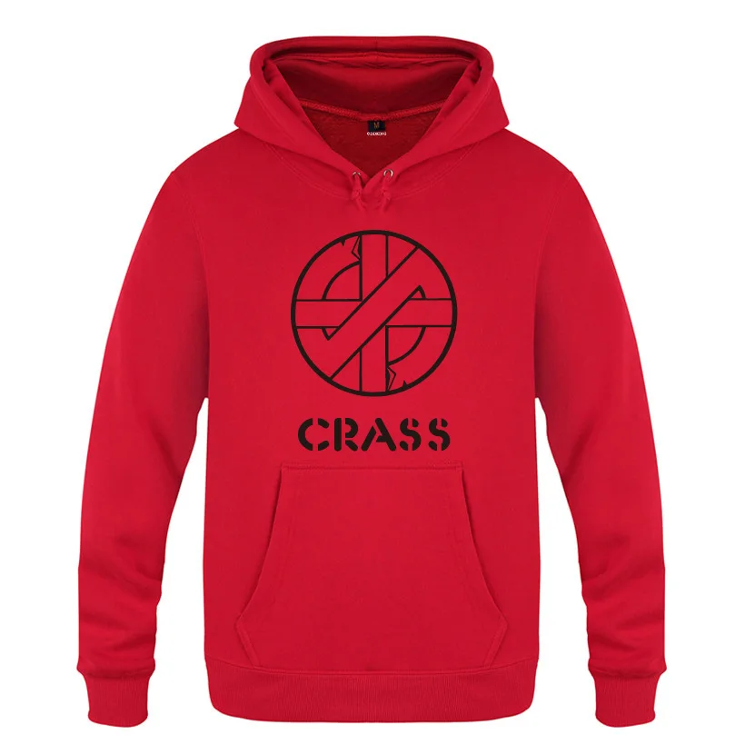Crass Music Hoodies мужские мужские пуловеры Свитшот флисовый - Цвет: HOY HET