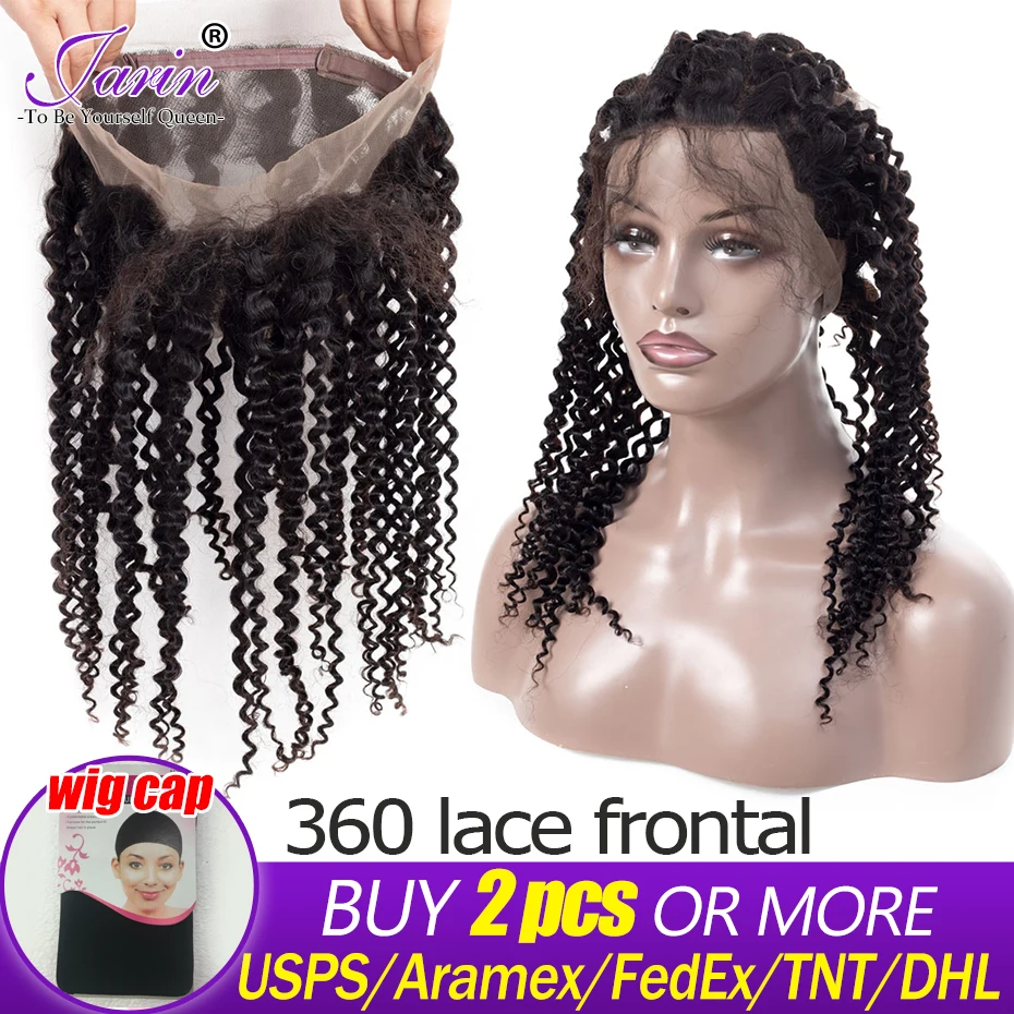 Индийские кудрявые предварительно сорванные 360 Кружева Фронтальная Закрытие С