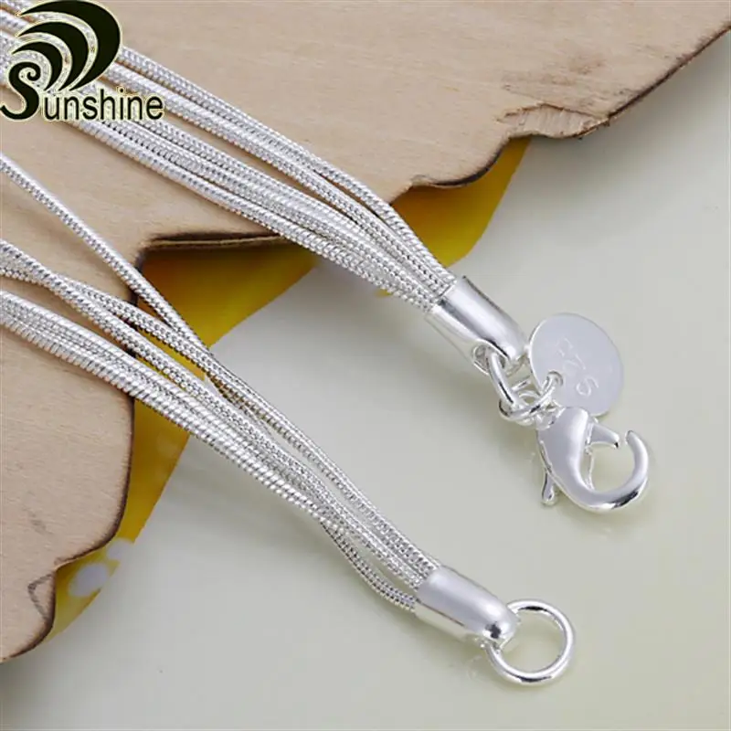 H153 high-quality multi-girl bracelet 925 silver jewelry pendant stars Jewelry factory wholesale | Украшения и аксессуары