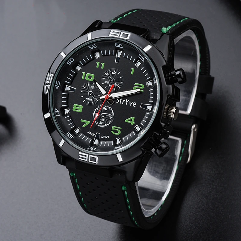 Stryve бренд relojes hombre 2018 скоростные спортивные часы военный черный силиконовый