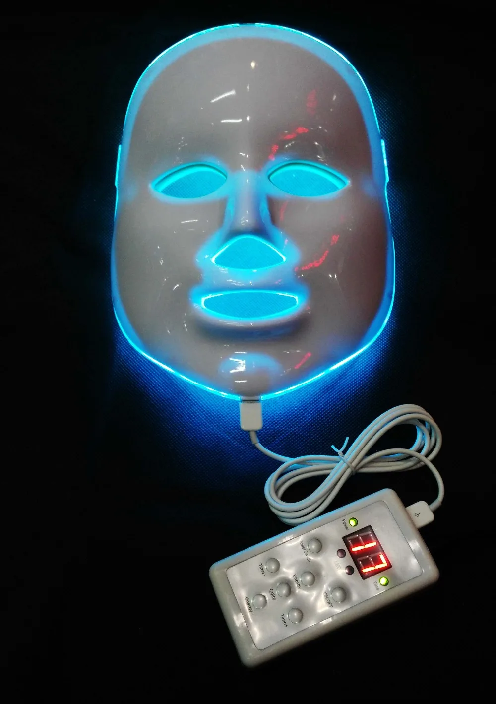 7 цветов photon PDT светодиодная маска для ухода за кожей лица синяя зеленая красная