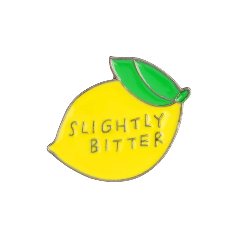 Lemon Enamel pins Slightly Bitter Badges Brooch Backpack denim Hat Bag Lapel pin Cute Fruit Jewelry Gift for friend | Украшения и