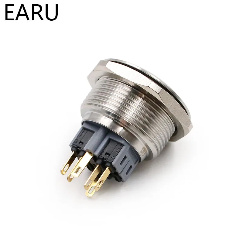 Металлический кнопочный переключатель из нержавеющей стали толщиной 30 мм