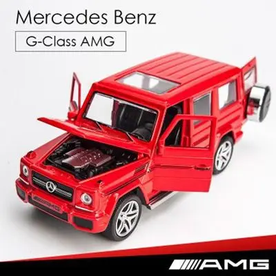 Benz G65 SUV Jeep AMG игрушечный автомобиль из сплава Модель автомобиля открывающийся звуковой светильник оттягивающийся 1:32 модель автомобиля подарок для мальчика игрушки для детей g53 g500 - Цвет: Красный