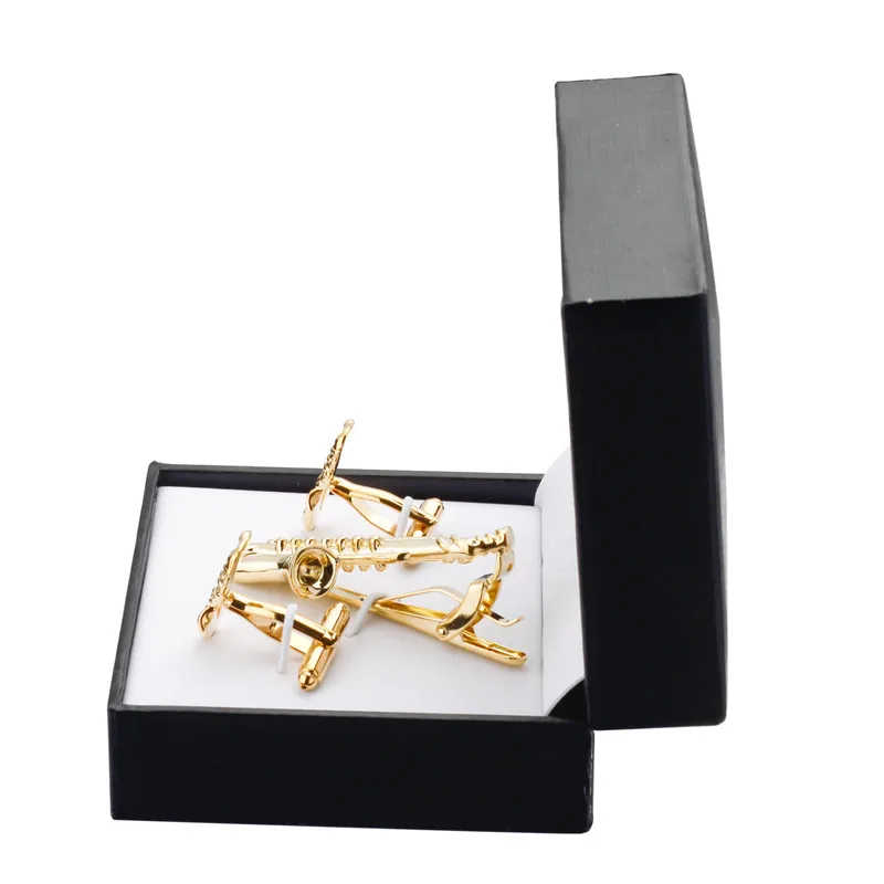Набор высокого качества Золотой зажим для галстука Sax подарочный набор запонки