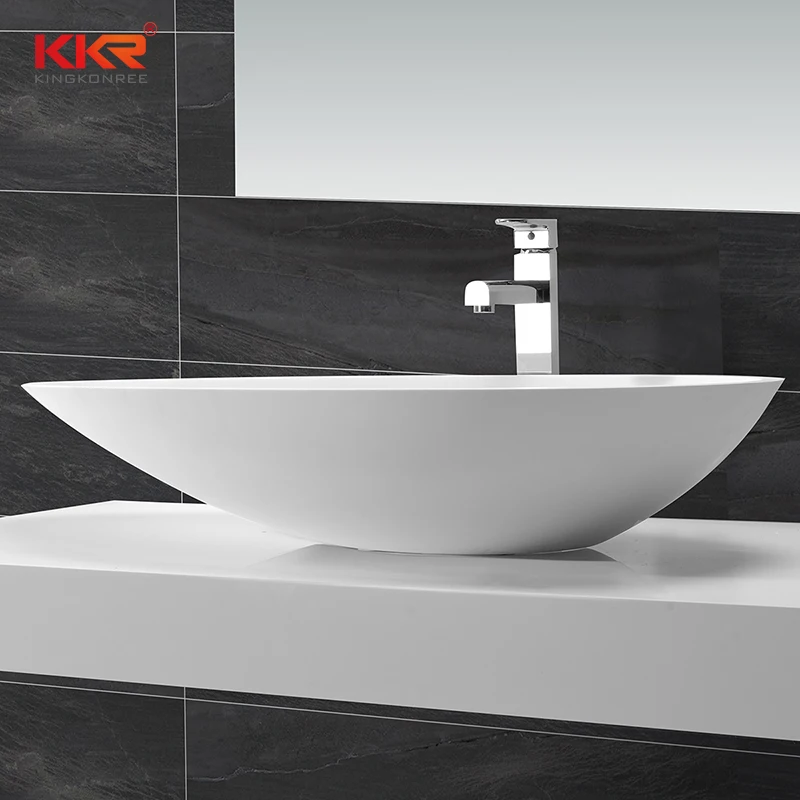 KKR solid surface material artificial stone table top wash basin KKR-1502 | Обустройство дома
